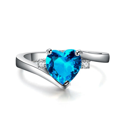 Zircon Love Ring Colorful Ring