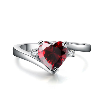 Zircon Love Ring Colorful Ring