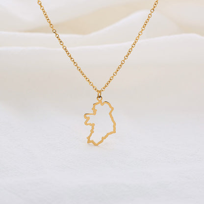 Country Map Necklace European Hometown Necklace