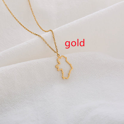 Country Map Necklace European Hometown Necklace