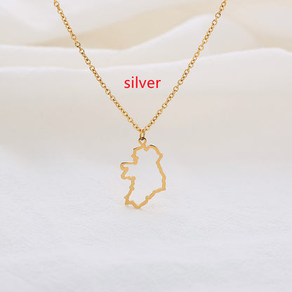 Country Map Necklace European Hometown Necklace