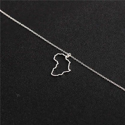 Country Map Necklace European Hometown Necklace