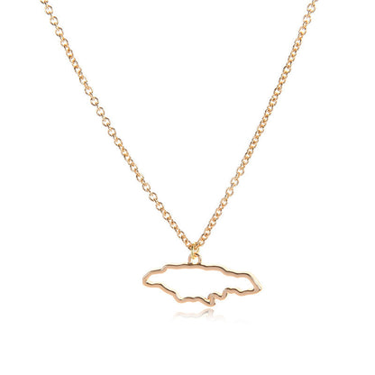 Country Map Necklace European Hometown Necklace