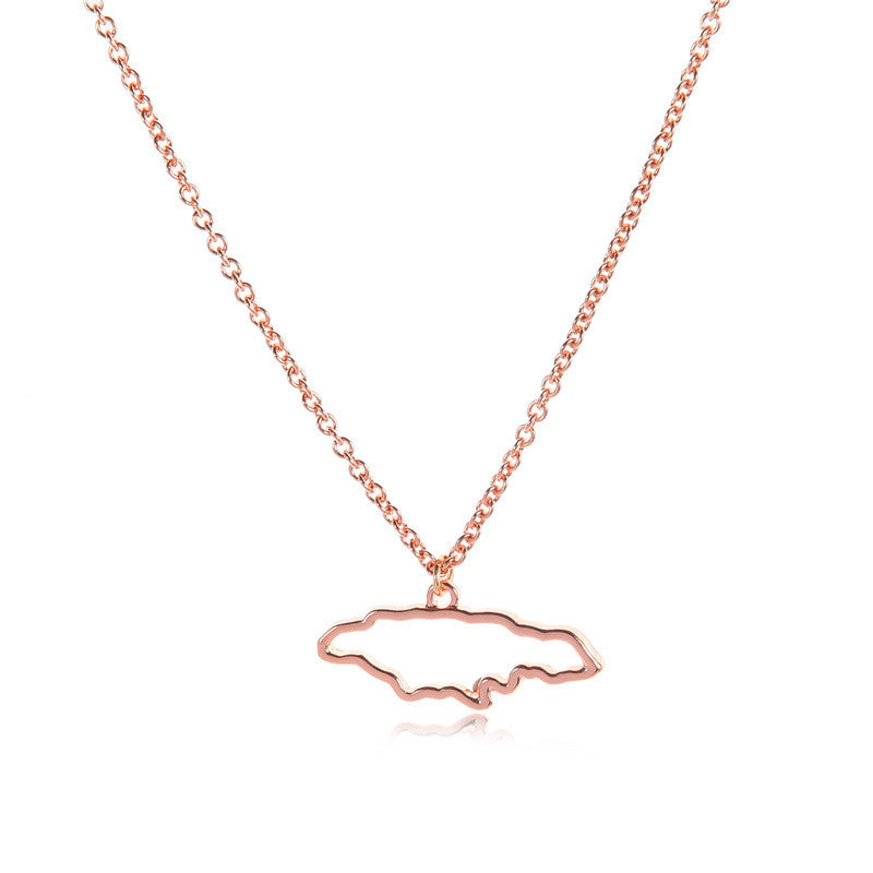 Country Map Necklace European Hometown Necklace