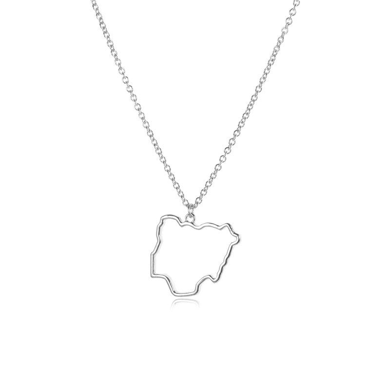 Country Map Necklace European Hometown Necklace