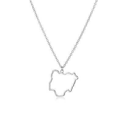 Country Map Necklace European Hometown Necklace