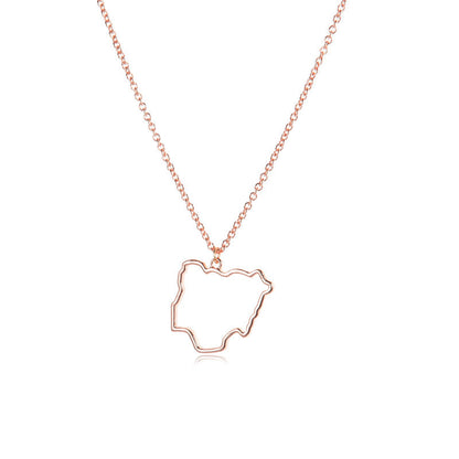 Country Map Necklace European Hometown Necklace