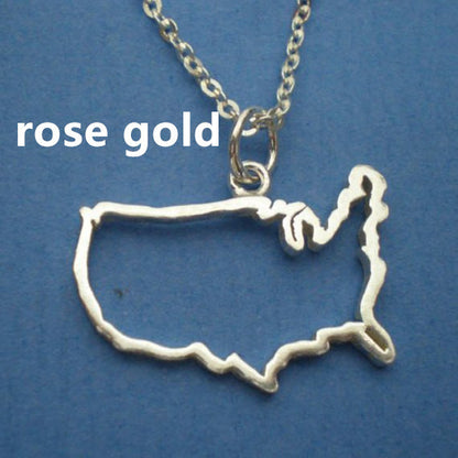 Country Map Necklace European Hometown Necklace