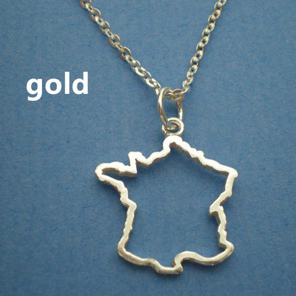 Country Map Necklace European Hometown Necklace
