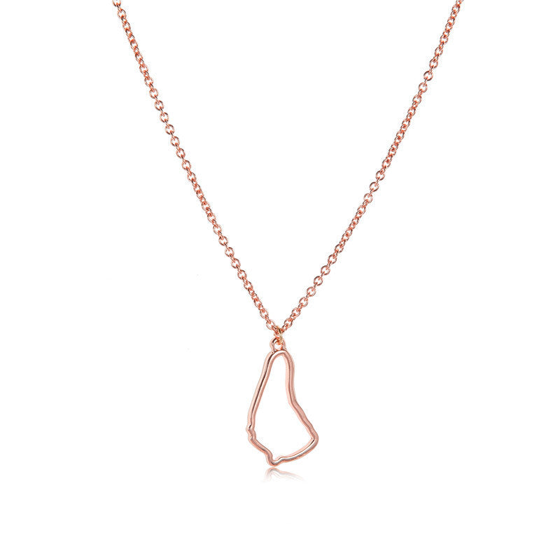 Country Map Necklace European Hometown Necklace