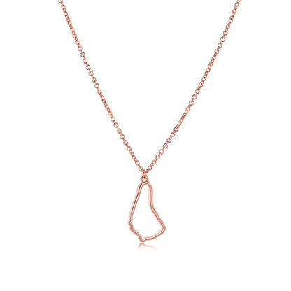 Country Map Necklace European Hometown Necklace