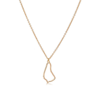 Country Map Necklace European Hometown Necklace