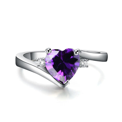 Zircon Love Ring Colorful Ring
