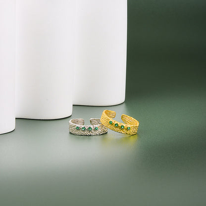 Niche Fold Texture Ring Irregular Ring Female Ring