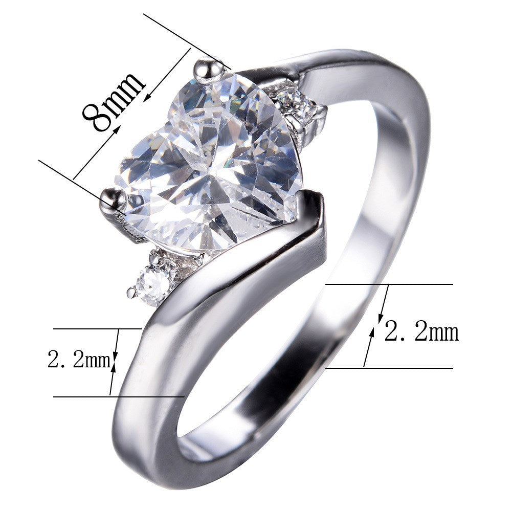 Zircon Love Ring Colorful Ring