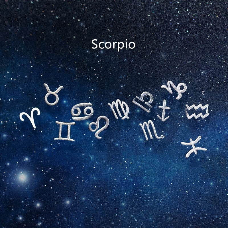 12 constellation earrings simple wishing earrings earrings