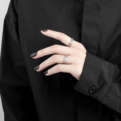Niche Fold Texture Ring Irregular Ring Female Ring
