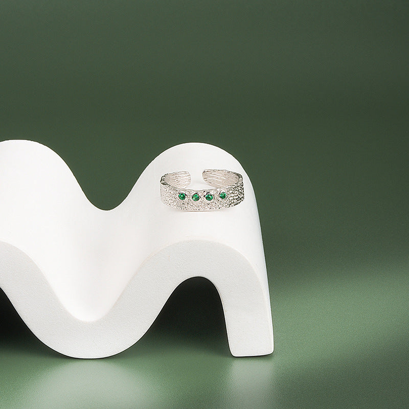 Niche Fold Texture Ring Irregular Ring Female Ring