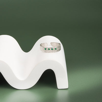 Niche Fold Texture Ring Irregular Ring Female Ring