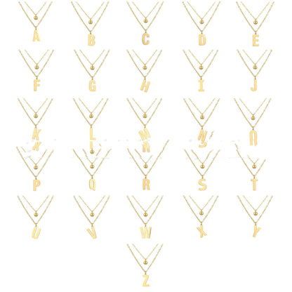 Double-layer Necklace Letter Necklace Ornament